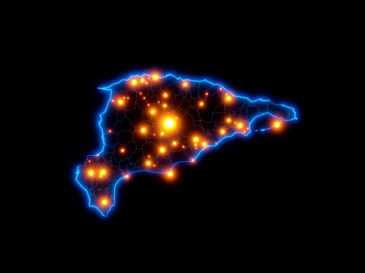 Mapa de cobertura EOS Telecom en República Dominicana